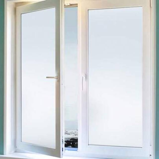 SHEIN 1 Roll Of Frosted Glass Window Film,Home Anti-Peep Glass Privacy Film, UV Sun Protection Film,Suitable For Indoor, Home, Office, Kitchen,Bathroom Wind