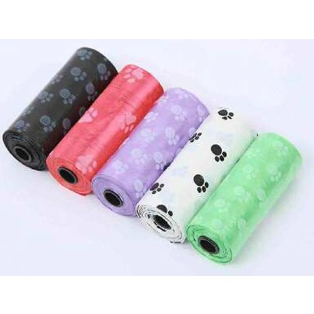SHEIN 5 Rolls (75pcs) Pet-Friendly & Plastic Bags For Dog & Cat Waste Cleaning,Kitchen,Bathroom,Home,Household Suppliers