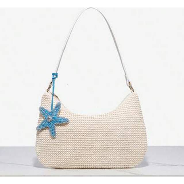 SHEIN Novachic, Simple Straw Design, Marine Animal Decoration Accessories, Beaded Pendants, Starfish Chain Decor, Summer Beach Bag, Holiday Vibe, Women&#39;s Zi