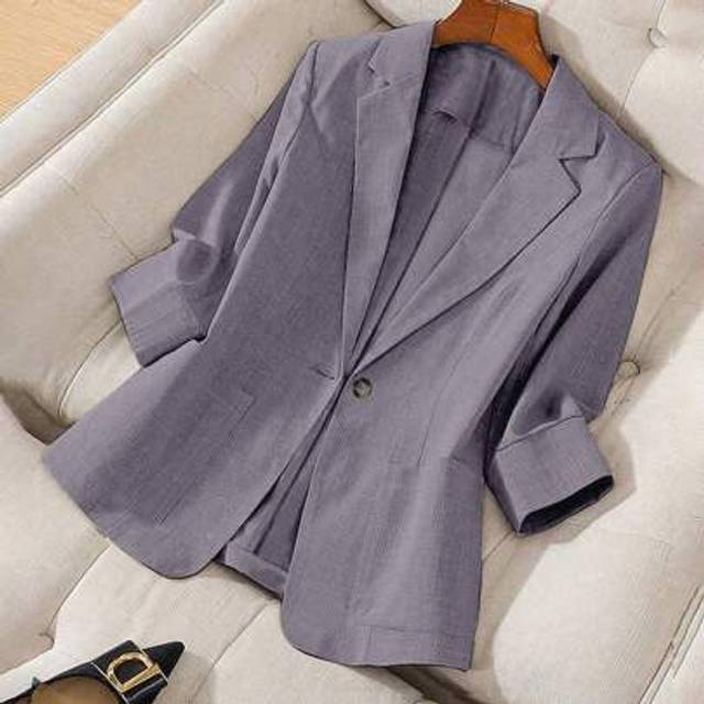 SHEIN Plus Size Women Solid Color Lapel Neck Single-Breasted Casual Blazer Graduation,Back To School,Teacher Outfits For Women