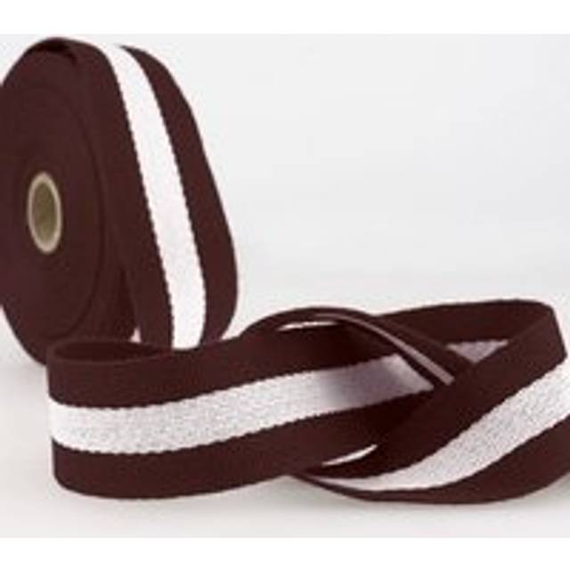 Stephanoise 40mm polyester webbing dark brown - per metre