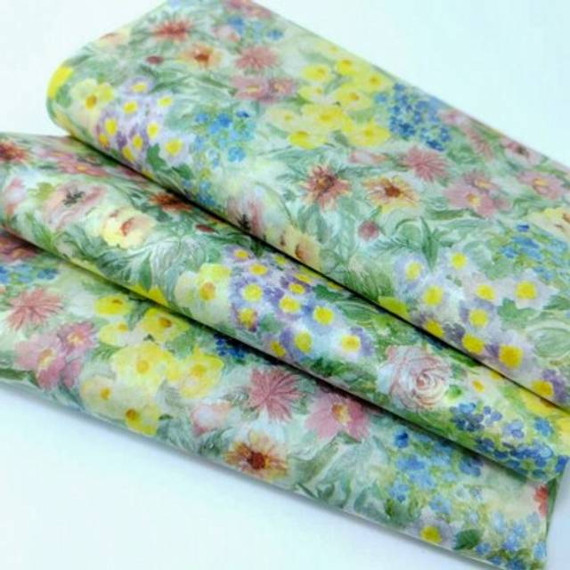 SHEIN Vintage Floral Painting Pattern Wrapping Tissue Paper, Suitable For Gift Packaging, Bouquet Wrapping, Clothing Packaging, Arts & Crafts, DIY, Gift Bag