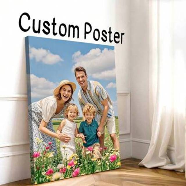 SHEIN 1pc Customized Canvas Poster With DIY Frame Or Canvas Only, Can Be Used As Father&#39;s Day Customized Gift, Personalized Large-Size Poster As Graduation