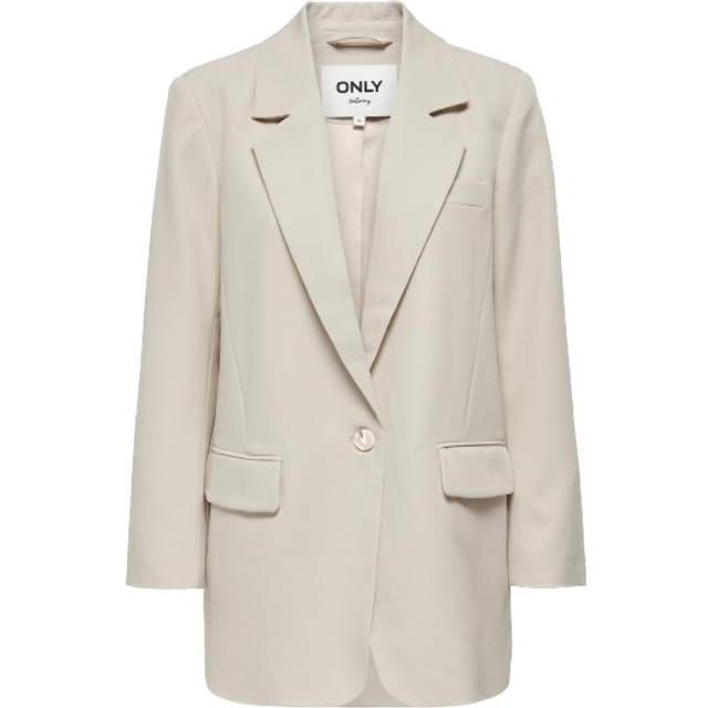 Only Long Blazer Jacket - Pumice Stone