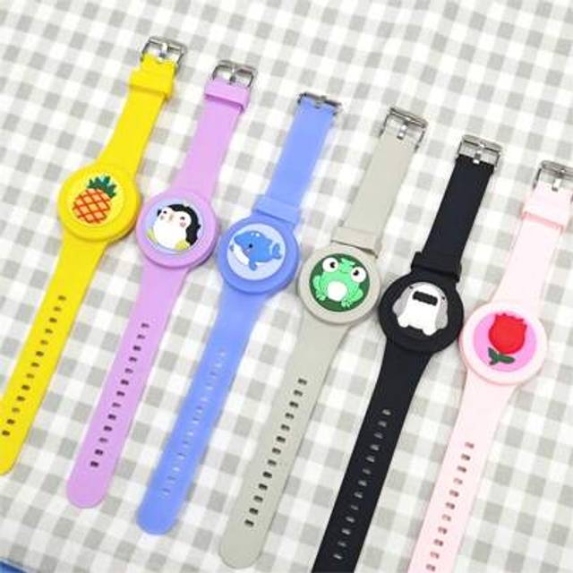 SHEIN Silicone Waterproof Protective Cases Compatible With Apple Airtag Anti-Lost Tracker, Available In Clip-On, TPU, And Cute Cartoon Styles, Soft Silicone