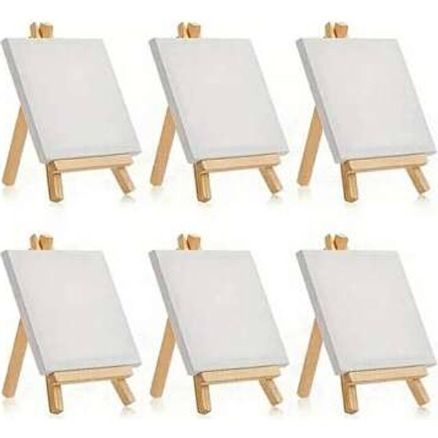 SHEIN 6 Packs Wooden Canvas Easel Art Drawing Board Frames For DIY Painting Back To School