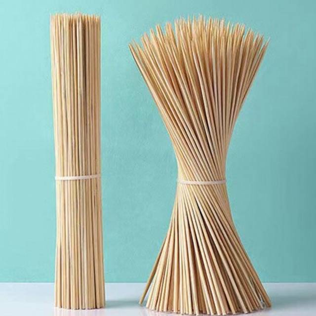 SHEIN 100pcs/50pcs 30cm Barbecue Bamboo Skewers, Suitable For Satay, Stinky Tofu, Grilled Meat, Beef, Mutton Kebab, Home, Outdoor, Night Market, Snack Shop,