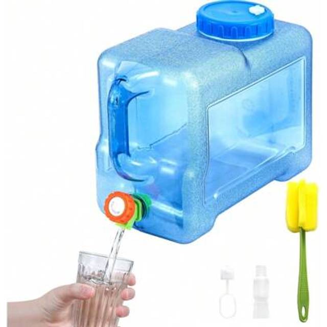 SHEIN Camping Water Container With Tap Hiking Water Storage Bucket Portable Carrier 12L For Camp Fishing Picnic BBQ Travel