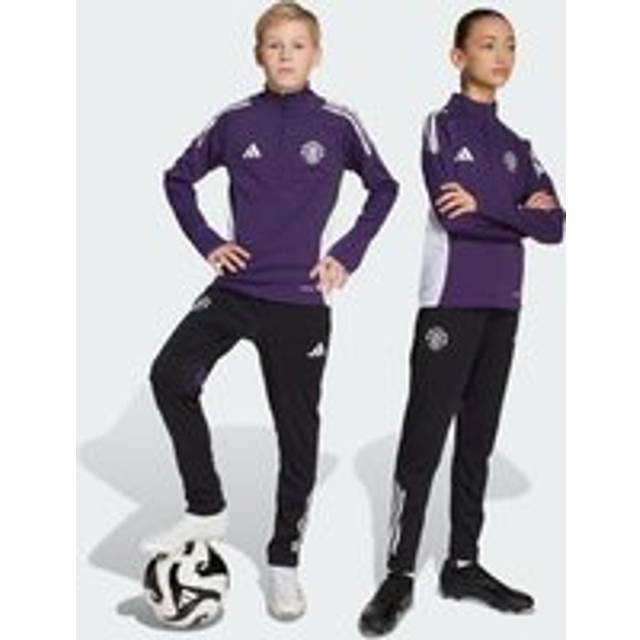 '25-'26 Man Utd Training Pants (Black) - Kids 22 Waist Polyester Manchester United Made By: Adidas