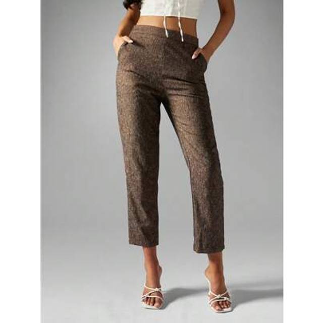 SHEIN Unity Women&#39;s Solid Color Pocket Elastic Waist Elegant Office Pants