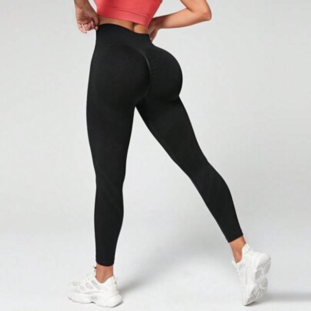 SHEIN Solid Wideband Waist Sports Leggings butt lift