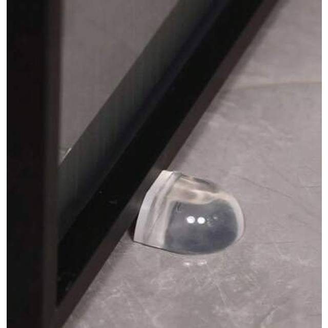 SHEIN 1pc/2pcs Clear Door Stop, Simple Clear Silicone Shaped Door Stop Holder For Household