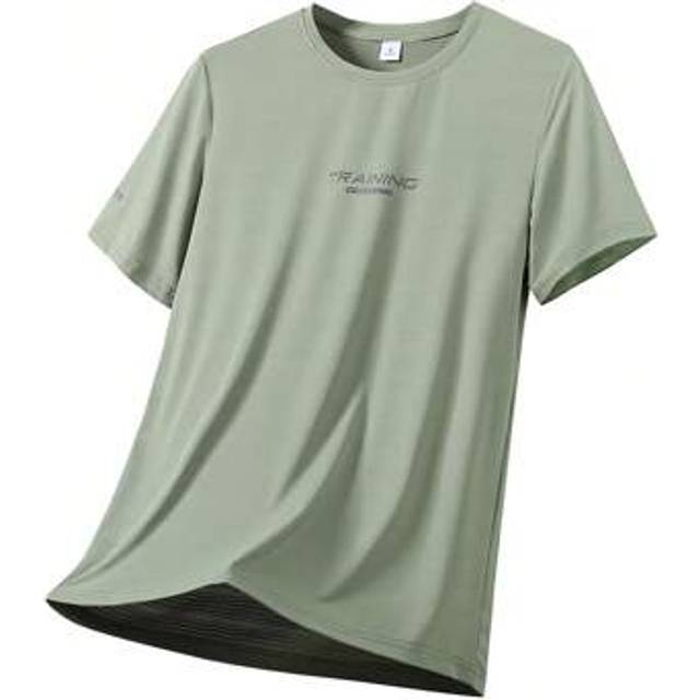 SHEIN 1-Piece Men&#39;s Fitness Short-Sleeve T-Shirt | Lightweight And Comfortable Athletic Wear | Cool, Stretchy, And Breathable Running Top | Athletic Top Sui