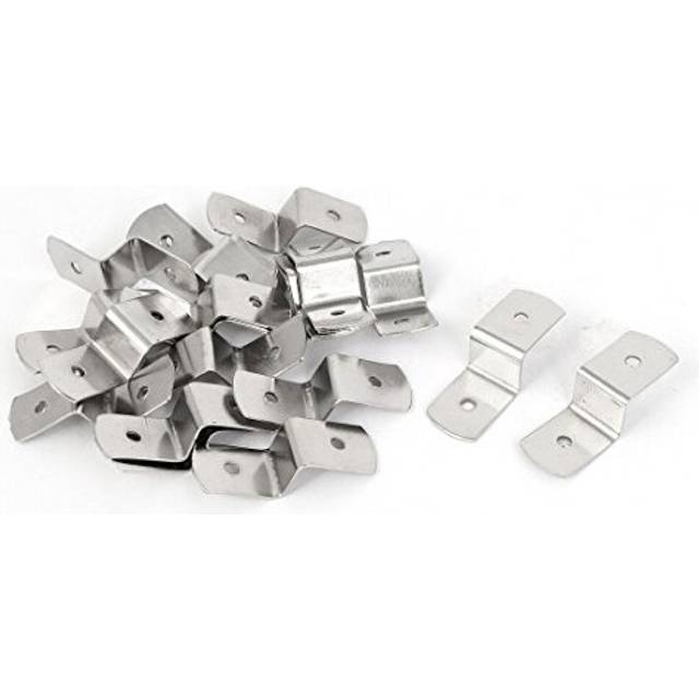 38mm x 13mm x 11mm Metal Z Shape Picture Frame Braces Brackets Silver Tone 20PCS