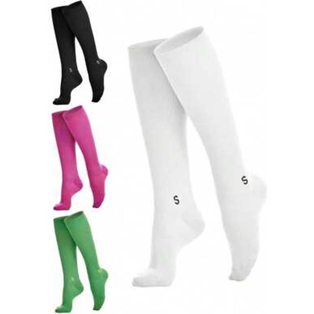 SHEIN 1 Pair/2 Pairs Women Compression Socks, Comfortable Athletic Calf Socks For Yoga, Running, Fitness, Hiking