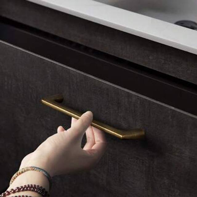 SHEIN 2/6 Packs Bronze Vintage Kitchen Cabinet Handle - Metal Drawer Handle For Bedroom & Kitchen Cabinets, Aluminum Antique Finish Type Painted Cabinet Har