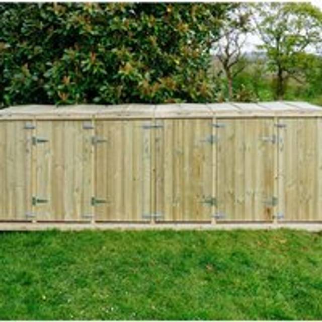 The Garden Village Shireburn 360L Sextet Wheelie Bin Shed - n/a