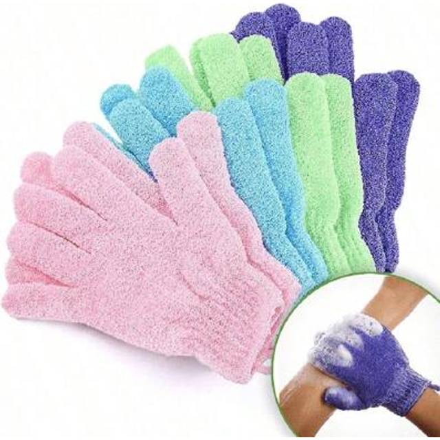 SHEIN 1pc/2pcs/8pcs Exfoliating Shower Gloves, Reversible Exfoliating Gloves, Exfoliating Shower Gloves, Body Scrub Gloves, Shower Gloves To Exfoliate Body