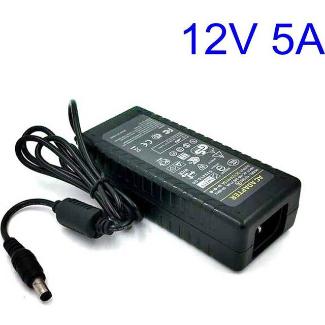 12V 5A AC DC Adapter 60W Power Supply Charger for 5050/3528 SMD LED Light or LCD Monitor CCTV