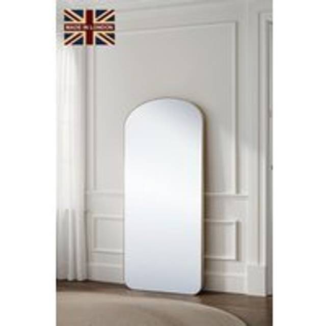 Yearn Soho Arched Curved Full Length Wall Mirror - Gold