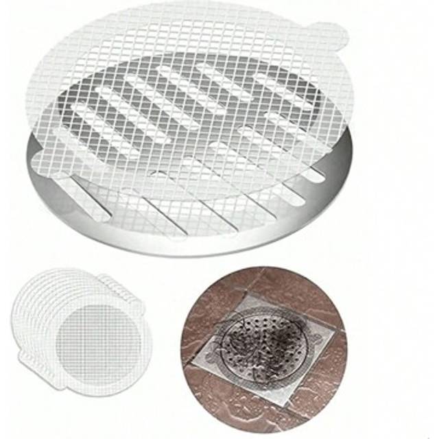 SHEIN 5/10/20/30pcs Drain Strainer Cover For Hair Stopper, Drain Filter Net, Hair Catchers For Shower, Floor Sink Strainer Filter Mesh Stickers, Mesh Sticke