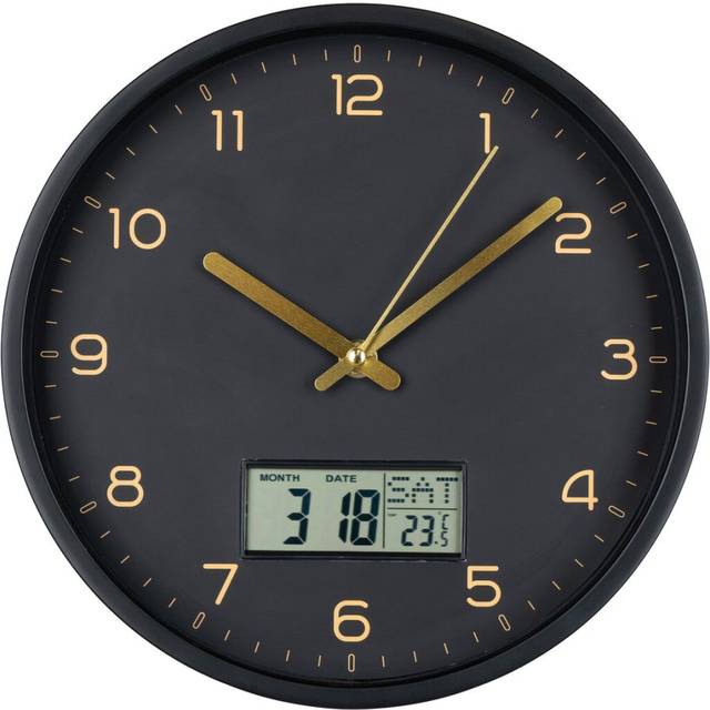 House Nordic Amiens Black Vægur 25cm