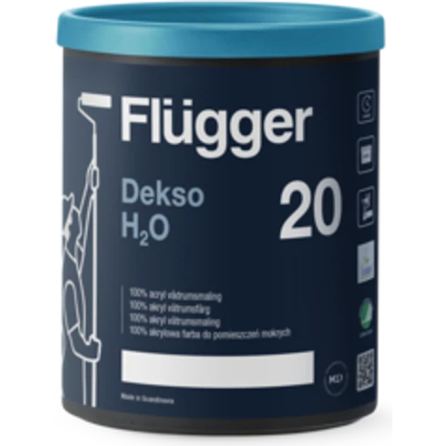 Flügger Dekso 20 H2O - Våtrumsfärg - 0,7 L