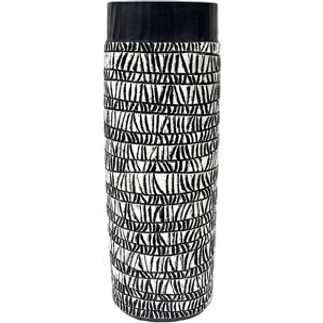World Menagerie Cullom Black/White Polyresin Floor Vase Black;White 50cm H x 19cm W x 12cm D