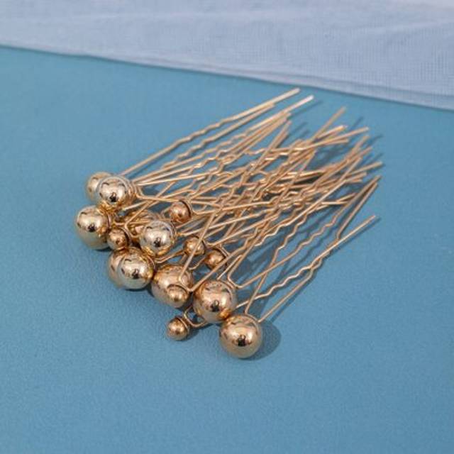 SHEIN 18pcs Round Decor Bridal Hair Pin Casual Bridal Headpiece