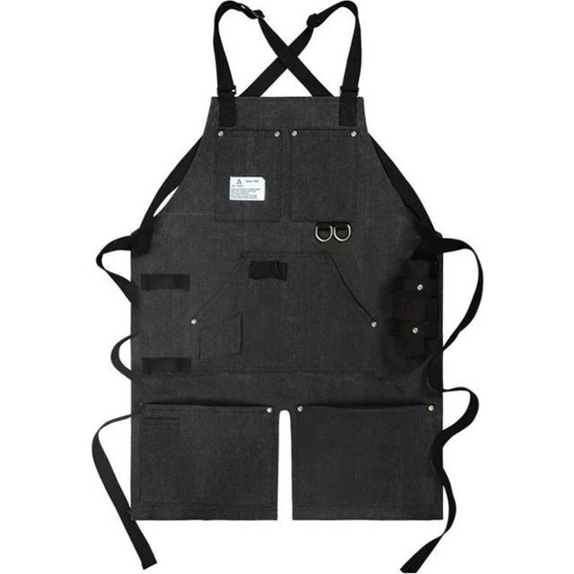 Gardening Apron Black Denim Canvas Outdoor Work Gardener Carpentry Barbecue Tool Carriers Aprons & Belts