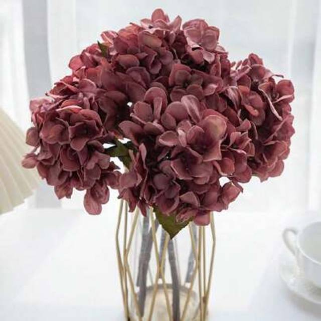 SHEIN 1/3/6PCS Artificial European Style Hydrangea Flower Bouquet, Wedding Decoration, Home Decor For Vase, Living Room, Bedroom, Outdoor Garden, Party, Pho