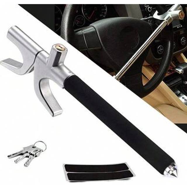 SHEIN Steering Wheel Lock Heavy Duty High Security Car Van Anti Theft 3 Keys Universal