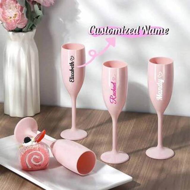 SHEIN Reusable Acrylic Champagne Flutes â Elegant Plastic Champagne Glasses For Wedding Toast, Engagement Party, Graduation Celebration, Bachelorette Part