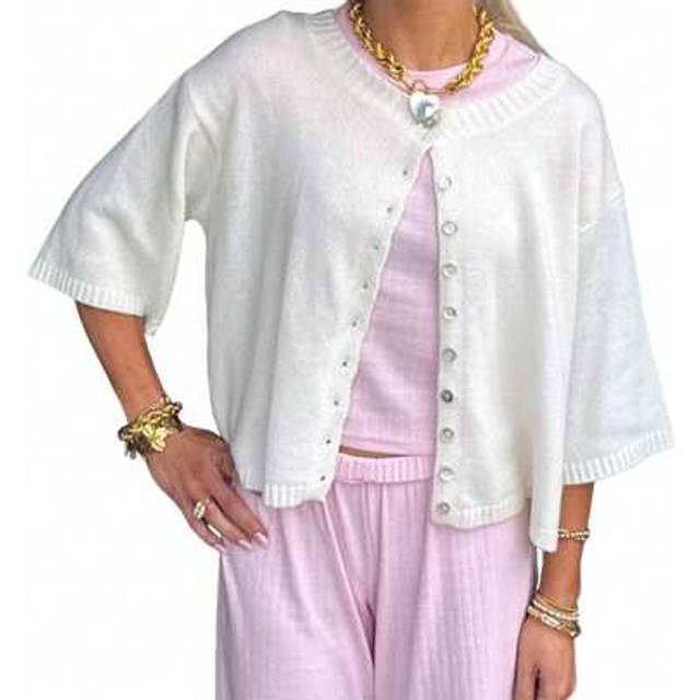 SHEIN Women Fashion Cardigan Solid Color Buttons Front Elbow Sleeve Sweater Fall Casual Soft Knit Coat