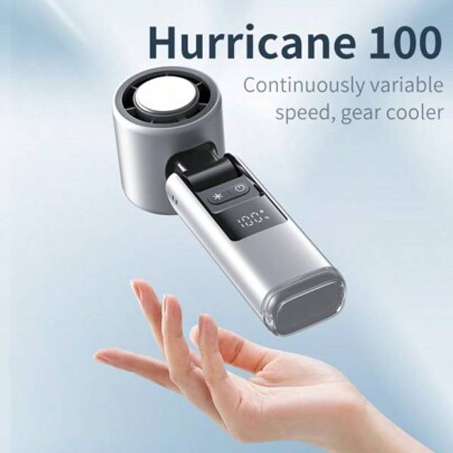 SHEIN 1PC USB Rechargeable 4000mAh High-Speed Turbine Cooling Fan,Ultra-Quiet, Long-Lasting, Portable Mini Fan, Foldable, Air Conditioning, Portable Fan