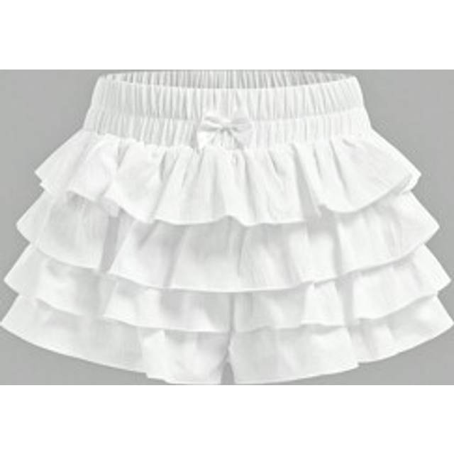 SHEIN Tween Girls Casual Fashion Solid Color Skirt Shorts