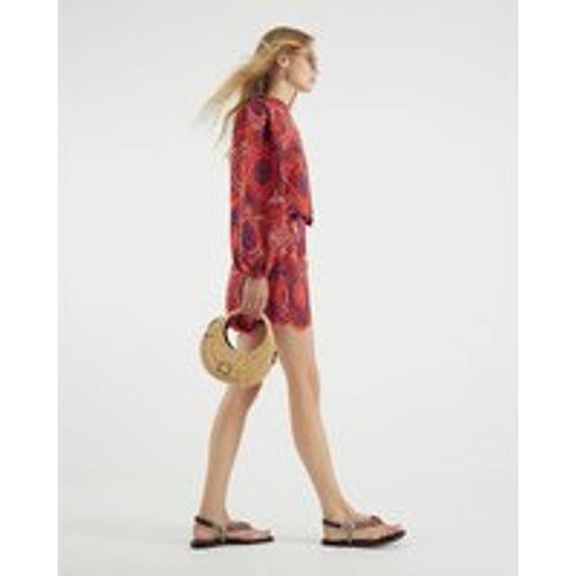 River Island Womens Red Cutwork Detail Embroidered Shorts - 22