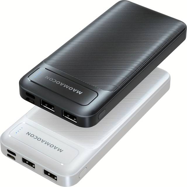 TEMU 2-pack Power Bank 10600mah Portable Charger Fast Charging Powerbank Usb C Input And Output, Battery Pack For Smartphones Etc