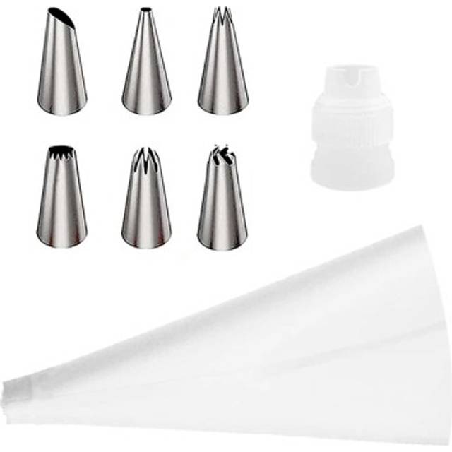 SHEIN 8pcs/set PE Piping Nozzle & Pastry Bag Set, Modern Frosting Tip & Piping Bag Set For Kitchen