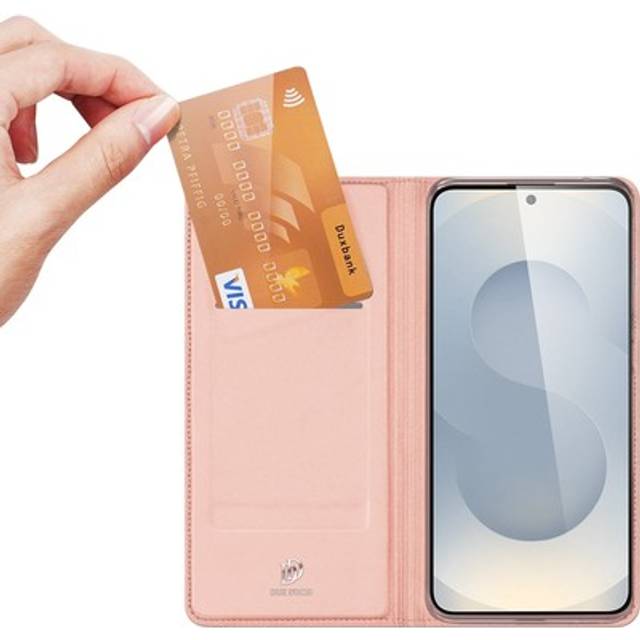 Dux Ducis Skin Pro Läderfodral Samsung Galaxy S25 Edge Rosa
