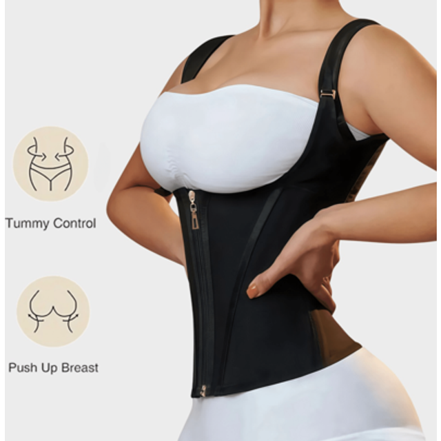 SHEIN 1PC Women&#39;s Plus Size Corset Shaping Top, Tummy Control, Firm Waist, Body Shaper, Colombian Waist Belt, Suitable For Daily Yoga And Body Shaping