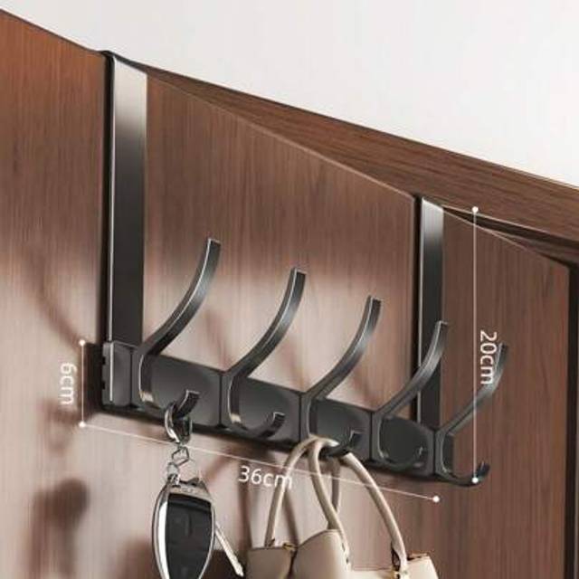 SHEIN New Punch-Free Door Hooks, Over-The-Door Hangers, Extended Door-Mounted Clothes Hanging Racks, A Must-Have For Hanging Clothes. They Are Perfect For B