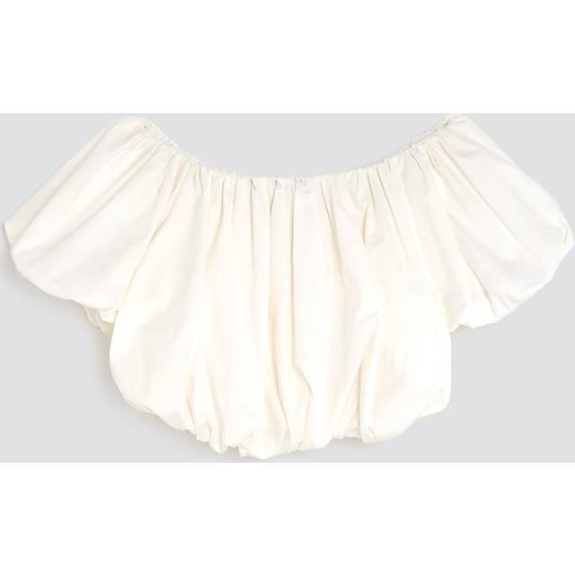River Island Girls White Bardot Bubble Hem Crop Top - 13-14 Yrs
