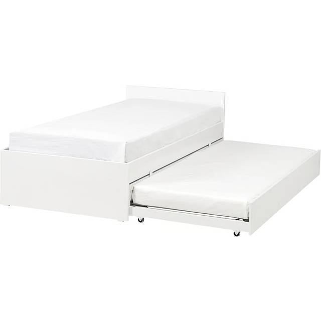 VIHALS sängstomme med 1 undersäng, vit/Luröy, 90x200 cm