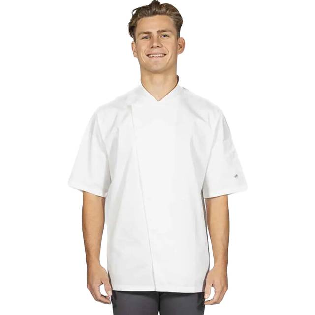 (XS, White) ADC Unisex Adult Asymmetric Chef Jacket