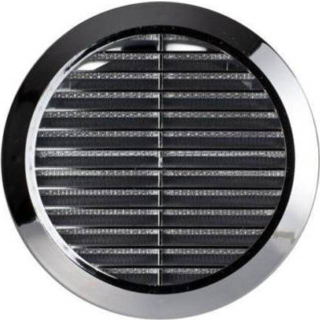 Chrome circle air vent grille adjustable ducting 100mm 4" 125mm 5" 150mm 6" t36m
