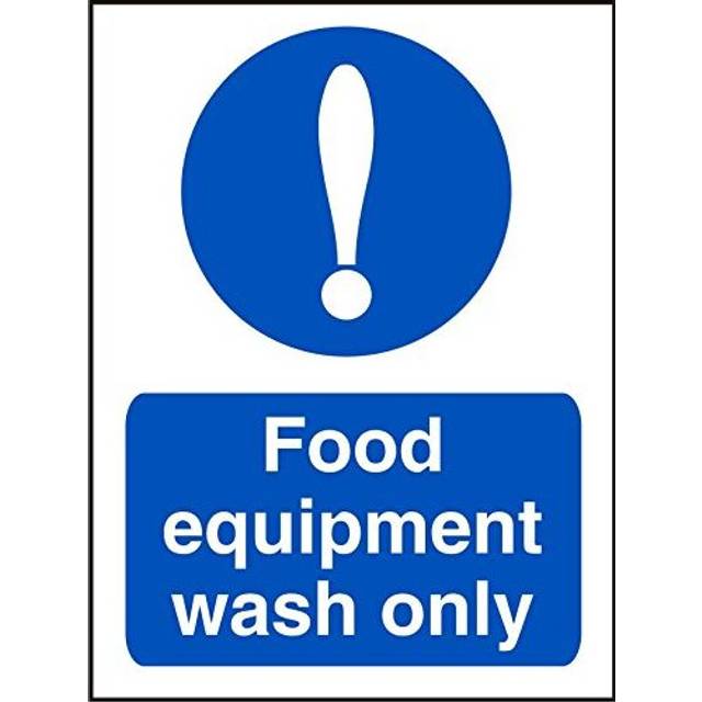 Seco Food Equipment Wash Only Sign, 150mm x 200mm - Self Adhesive Vinyl