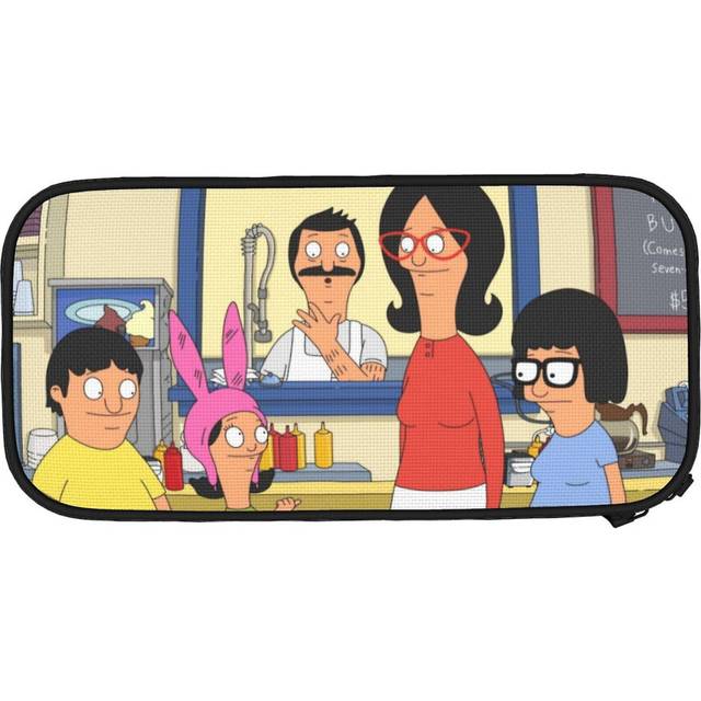 (As show, One size) Bob&#39;s Burgers Big Capacity Pencil Case, Aesthetic Pen Pouch School Supplies Organizer Multiple Compartments