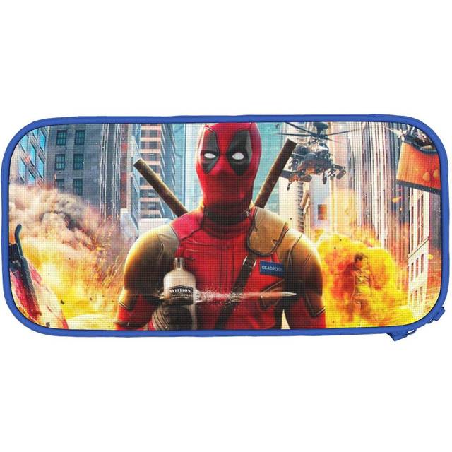 (As show, One size) Deadpool Big Capacity Pencil Case, Large Pencil Pouch Pen Box Bag Pencil Cases Holder Organizer, Back to School Supplies for Kids