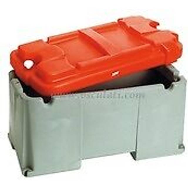 Heavy duty battery box for batteries upto 120 - 200 a large red batb200rd1